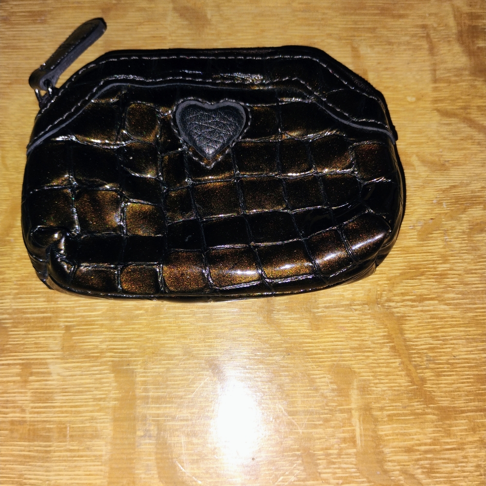 Vintage Brighton Copper and Gold Crocodile Pattern Coin Purse